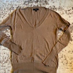 Light brown V neck sweater
